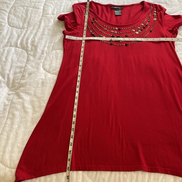 Black & gold toned beaded Tshirt dress /tunic. - Picture 7 of 7